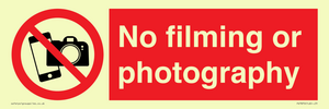 No filming or photography